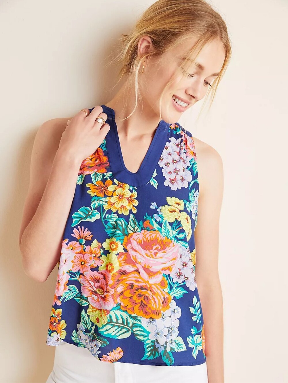 Anthropologie Maeve Melange Floral Top - Picture 7 of 10